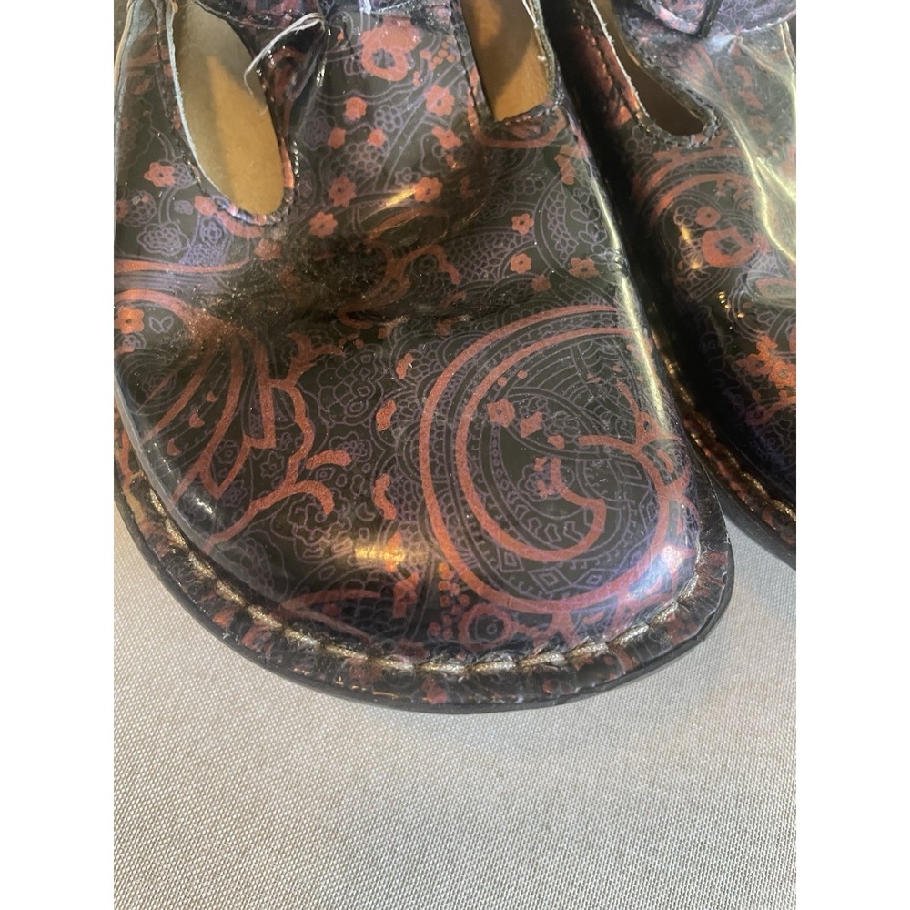 Alegria Leather‎ Paisley Mary Jane Mules 38 US 8 Leather Academia Platform Y2K - Picture 2 of 8